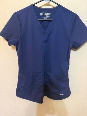 Grey's Anatomy Navy V-Neck Scrub Top